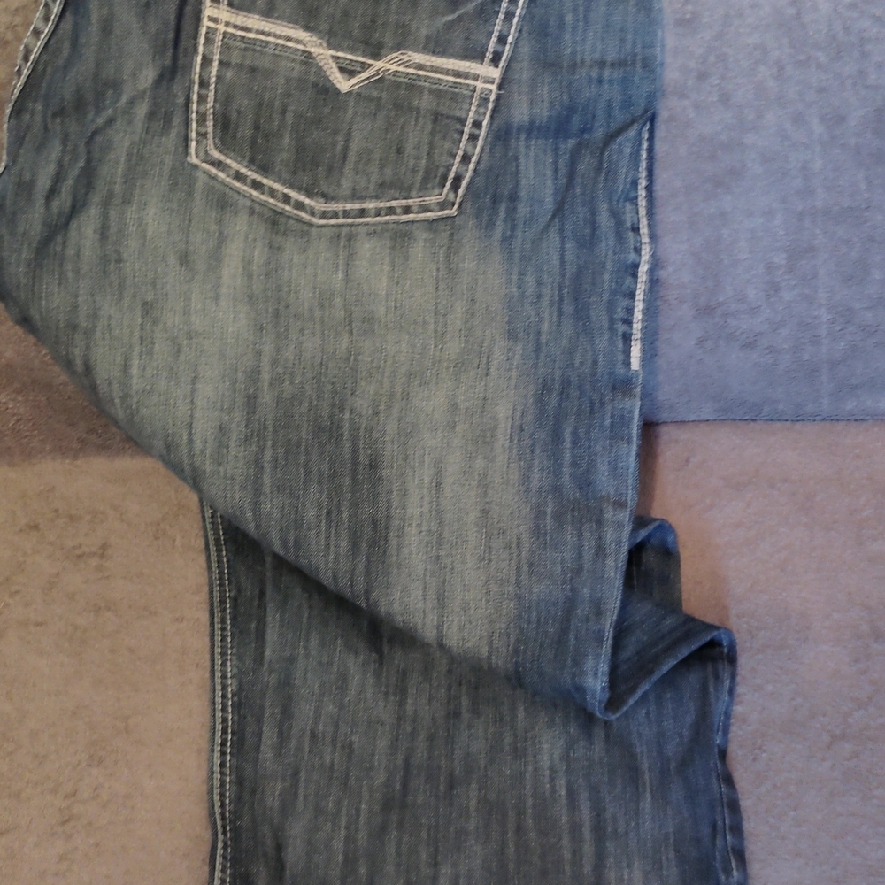 Men's Relaxed Denim Jeans in Faded Blue Inseam 30